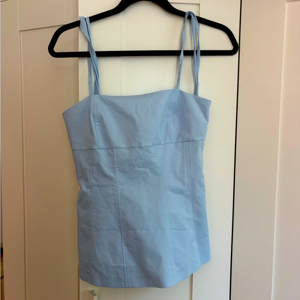 Zara Light Blue Women's Strappy Top